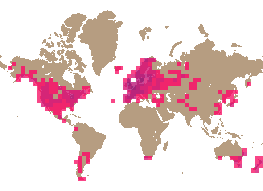 Common ink cap (Coprinopsis atramentaria) distribution info