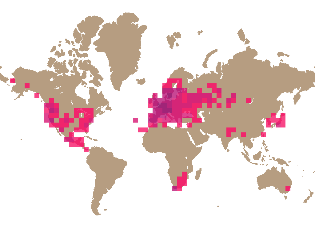 Panther cap (Amanita pantherina) distribution info