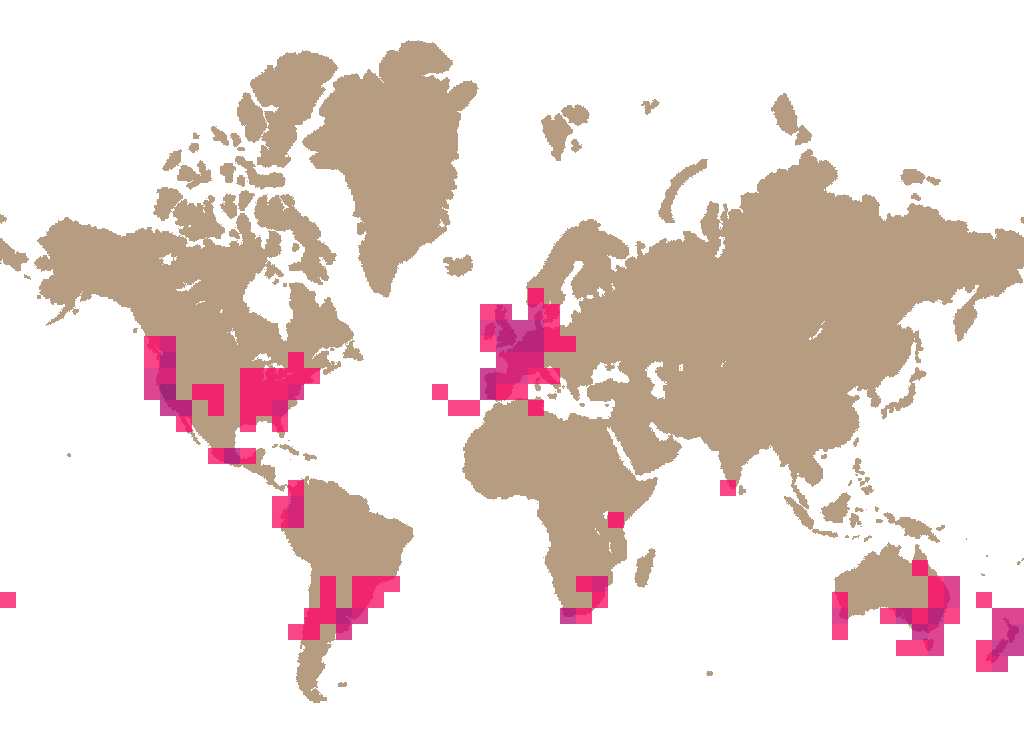 Redlead roundhead (Leratiomyces ceres) distribution info