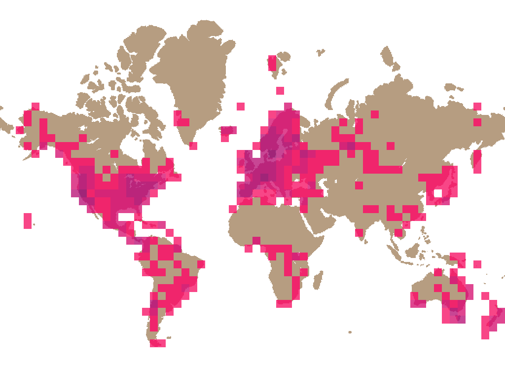Blewit (Collybia nuda) distribution info