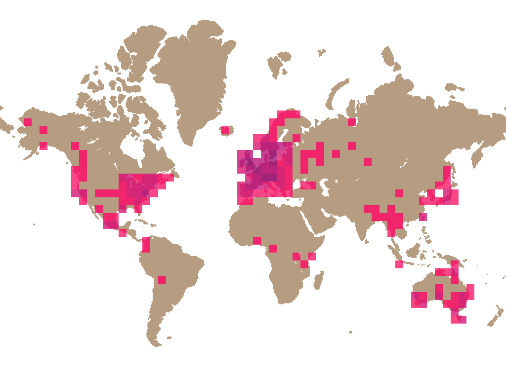 Charcoal burner (Russula cyanoxantha) distribution info
