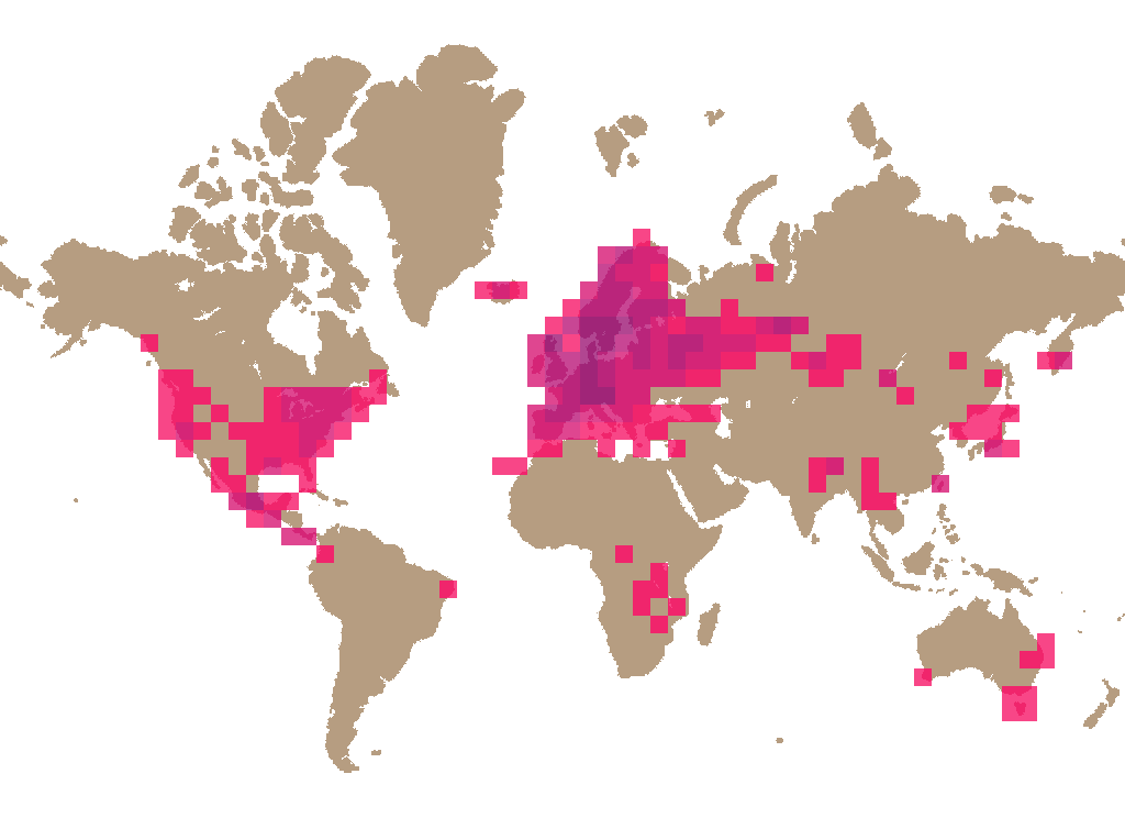 Golden chanterelle (Cantharellus cibarius) distribution info