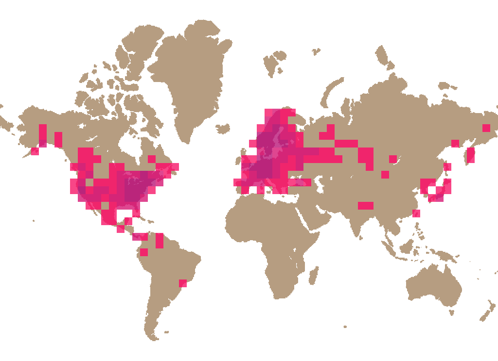 Mock oyster (Phyllotopsis nidulans) distribution info