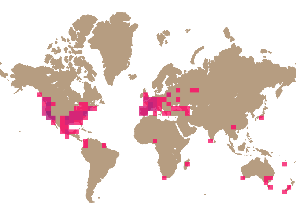 Witch's butter (Naematelia aurantia) distribution info