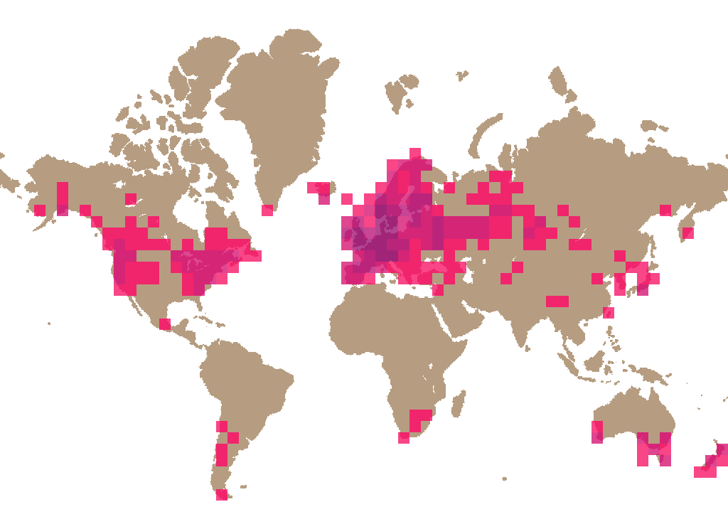 Brown roll-rim (Paxillus involutus) distribution info