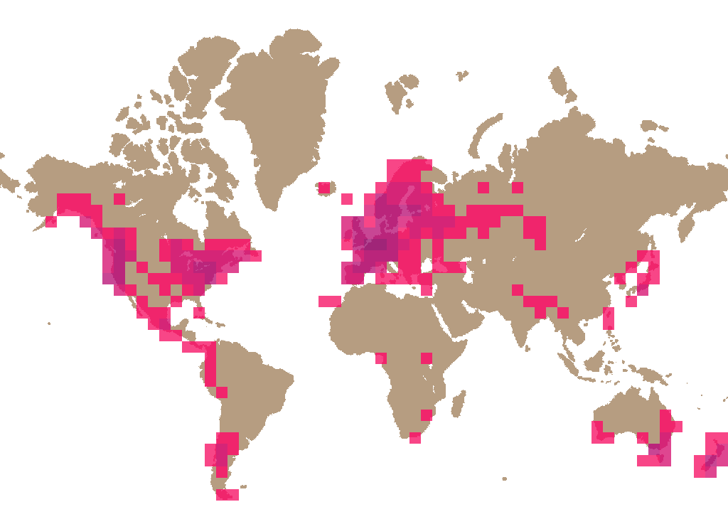 Orange peel fungus (Aleuria aurantia) distribution info
